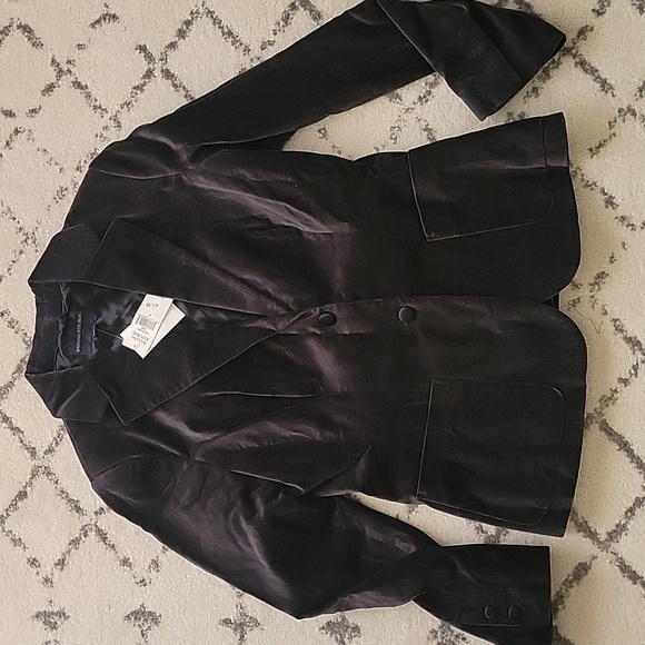 Banana Republic Black Velevet Blazer - Size 8 - Picture 1 of 3